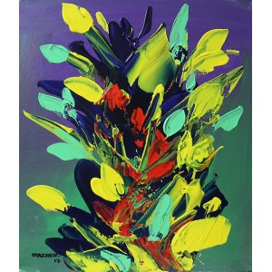 Mazhar Qureshi, 12 X 14 Inch, Oil on Canvas, Florat Painting, AC-MQ-075